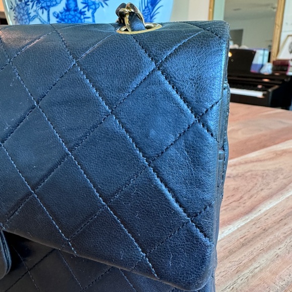 Chanel Vintage 1989 medium Classic flap 24k gold black lambskin - Picture 16 of 16